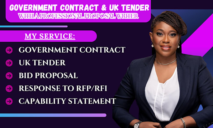 Bestseller - research government contract, respond to rfp, UK tender, bid proposal writing