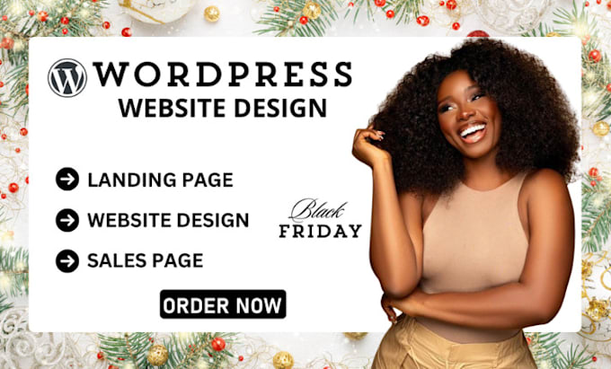 Gig Preview - Design, revamp, clone, christmas, black friday, cybermonday wordpress website