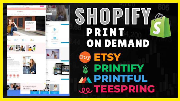 Gig Preview - Setup shopify dropshipping store, shopify website  shopify print on demand store