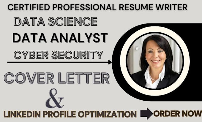 Gig Preview - Craft you a data science resume, data analyst, cyber security, resume writing