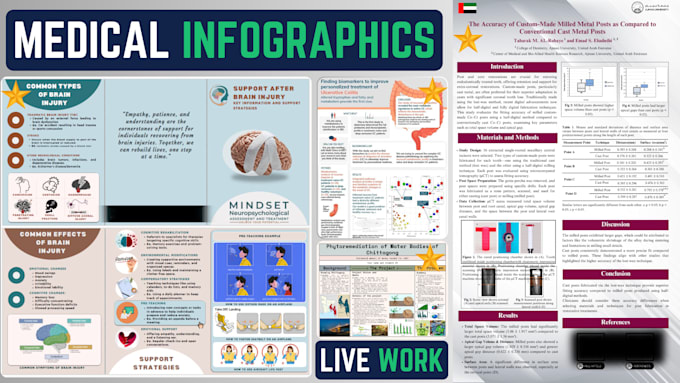 Gig Preview - Do academic, medical, conference, research infographic poster presentation