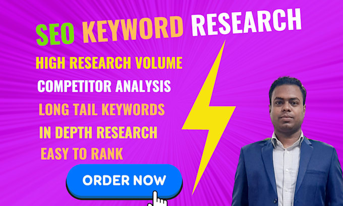 Gig Preview - Do the best SEO keyword research with competitor analysis