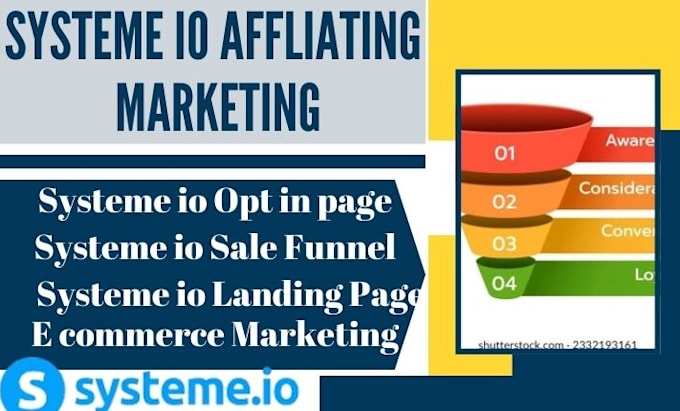 Bestseller - create affiliate marketing landing page, sales funnel in systeme io, click bank