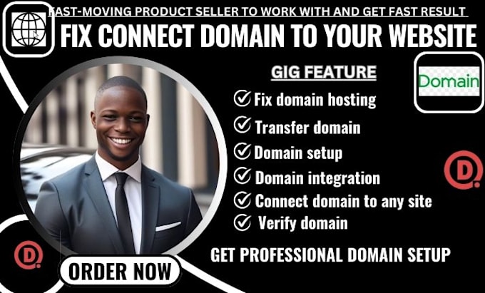 Gig Preview - Fix, connect, or transfer the domain to your website, and fix the dns issue