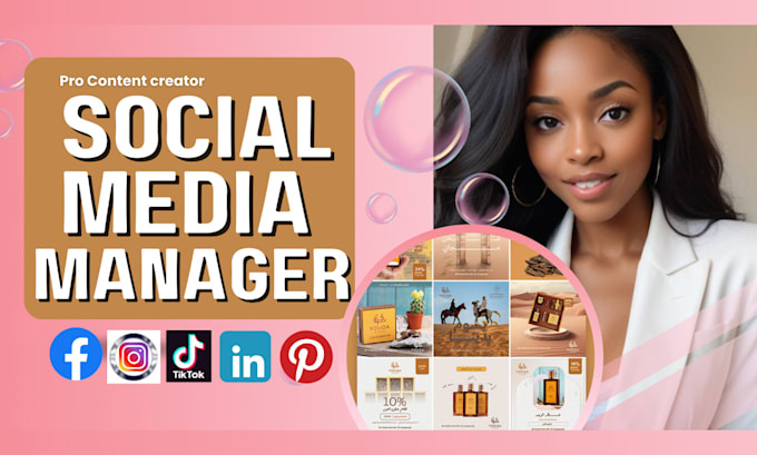 Gig Preview - Be your social media marketing manager and content creator for social management