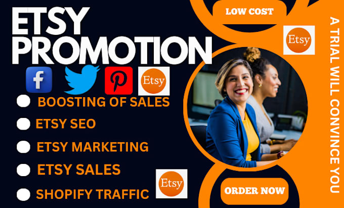 Gig Preview - Do etsy shop promotion campaigns to boost etsy sales