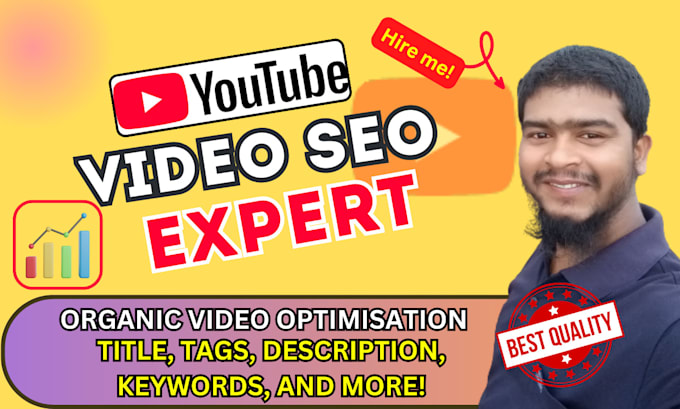 Gig Preview - Boost your youtube video rankings with expert SEO  channel optimization