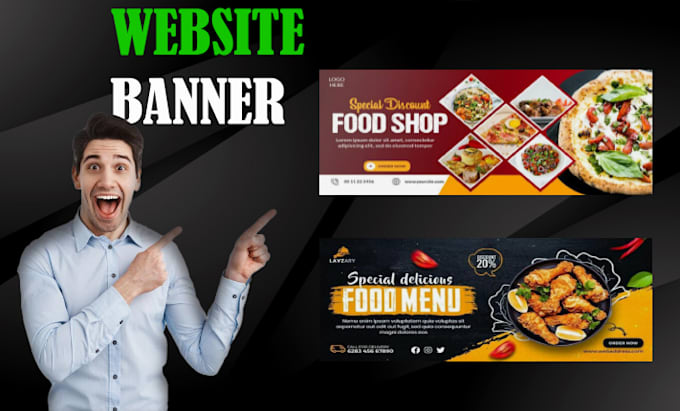 Gig Preview - Design the website banner for you creative and modern