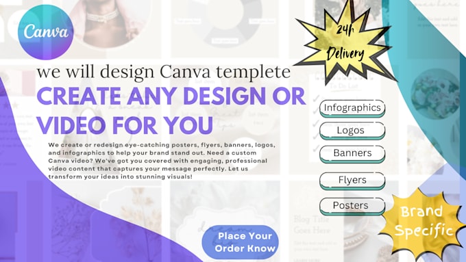 Gig Preview - Design or edit any social media posts, video, ads canva templates