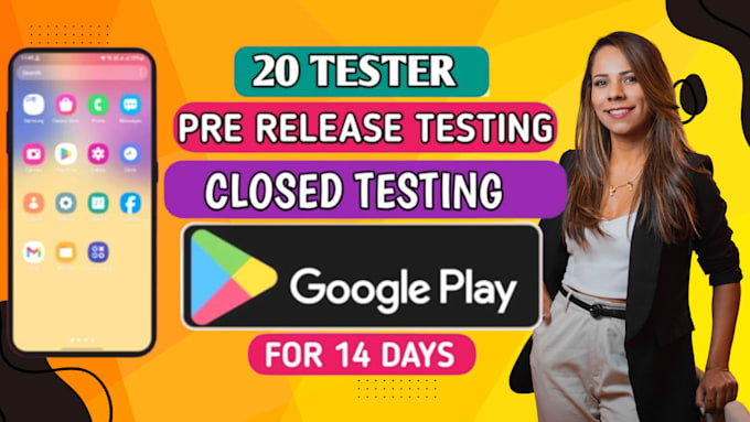 Gig Preview - Provide real and active 20 testers for playstore console