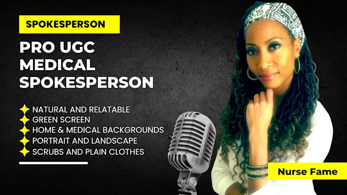 Gig Preview - Be your professional genx ugc medical spokesperson