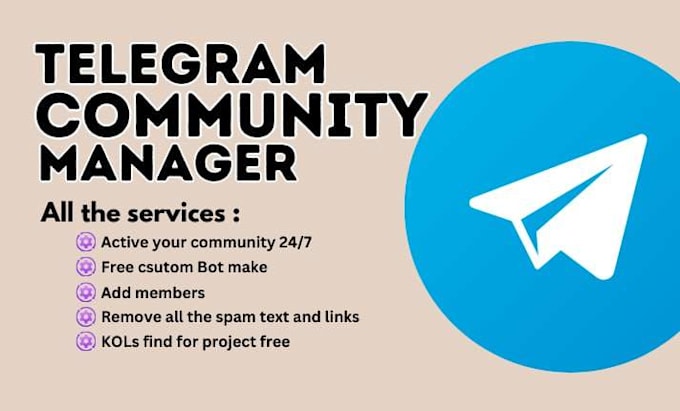 Gig Preview - Be your professional telegram admin or moderator