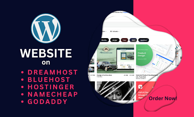 Gig Preview - Develop wordpress website on dreamhost bluehost hostinger namecheap or godaddy