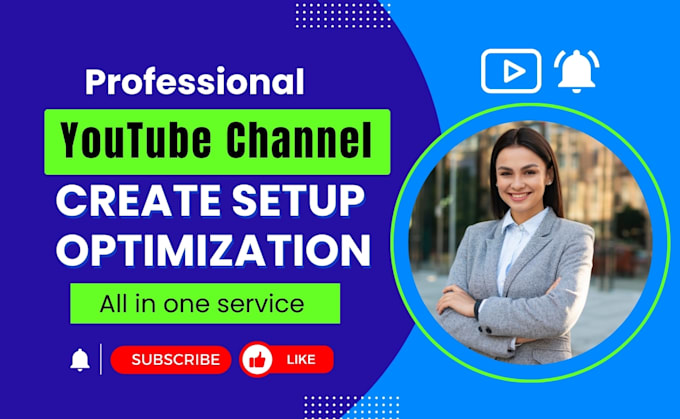 Gig Preview - Create youtube channel setup optimization for channel monetization video seo