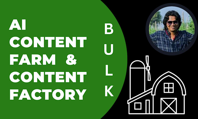 Gig Preview - Be your ai blog article content farm and factory