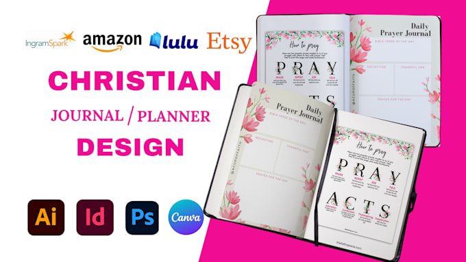 Gig Preview - Design christian daily devotion sermon  prayer book journal planner amazon kdp