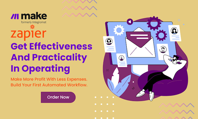 Bestseller - setup make com workflow, zapier automation, integromat, and made com