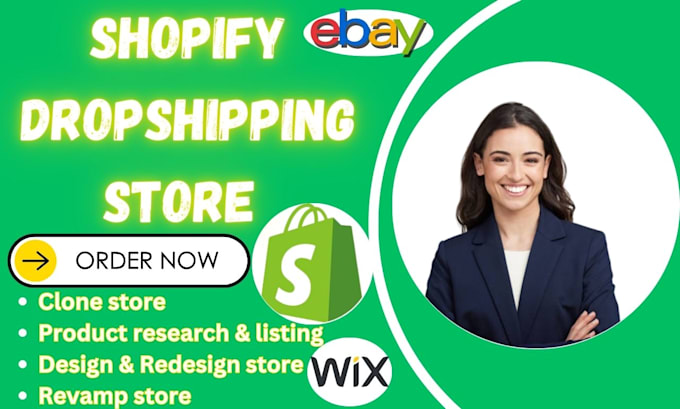 Gig Preview - Clone, design redesign, revamp shopify dropshipping store via cj zendrop spocket