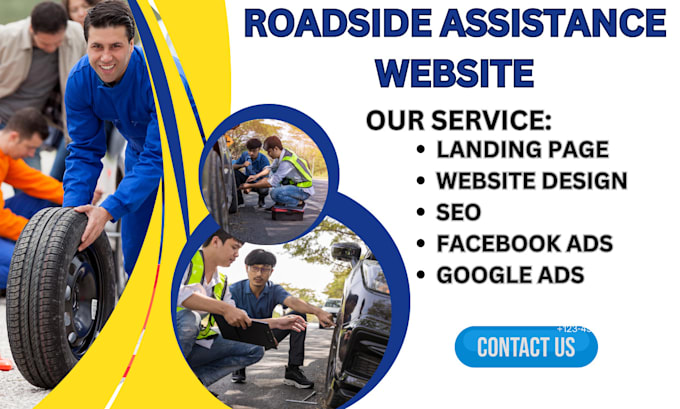 Gig Preview - Design roadside assistance website car towing car detailing auto repair website