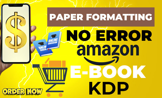 Gig Preview - Do no error paper formatting, promote your ebook, book on amazon and kindle KDP