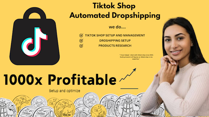 Gig Preview - Set up tiktok shop with product hunting,listing, and dropshipping automation