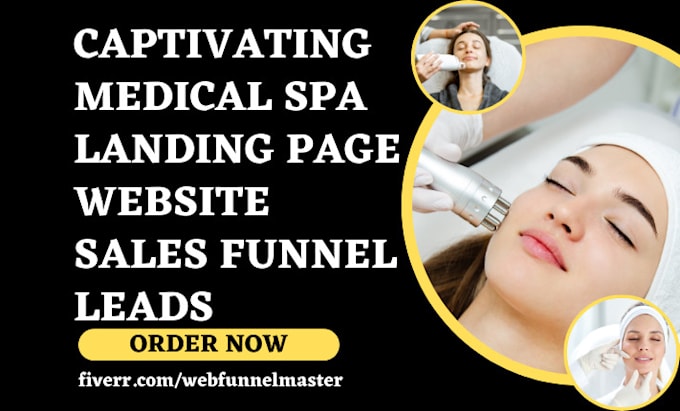 Gig Preview - Build medical spa landing page chiropractor website beauty sales funnel leads