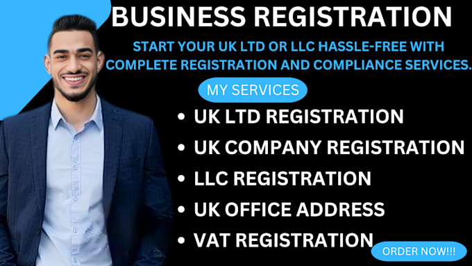 Gig Preview - Uk ltd company registration, setup uk company, get utr, eori number, vat oss