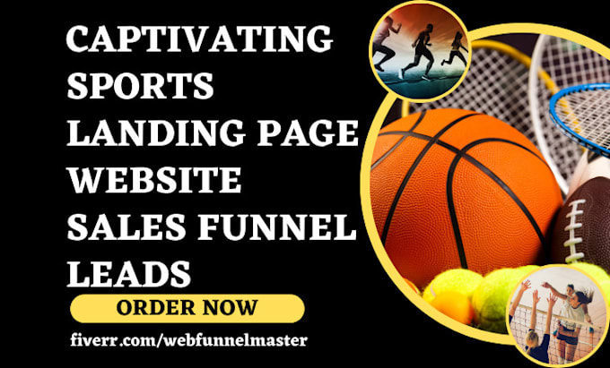 Gig Preview - Build hot sports landing page gaming website football sales funnel soccer leads