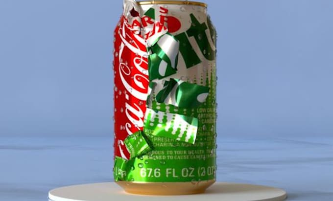 Gig Preview - Do 3d soda can animation 3d beverage 3d soda animation 3d bottle model