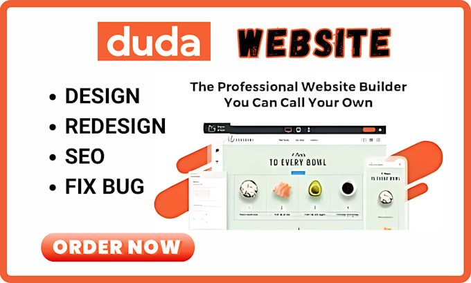 Gig Preview - Build responsive duda website, duda design redesign, duda seo, fix duda bug