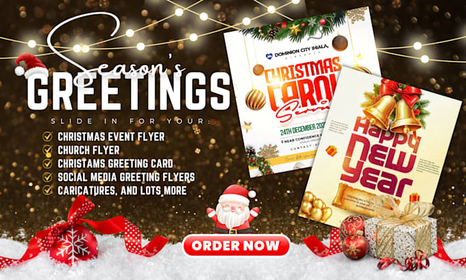 Gig Preview - Design stunning christmas flyer, event flyer,  church  flyer and  party flyer