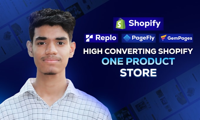 Gig Preview - Design shopify one product store landing page and product page with pagefly