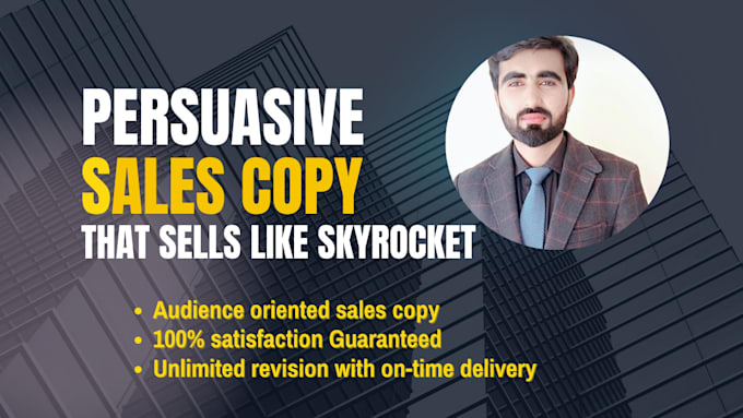 Gig Preview - Write persuasive sales copy and landing page copywriting