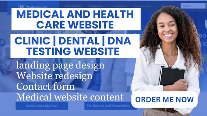 Gig Preview - Design healthcare website, dna testing, dental clinic medical healthcare website