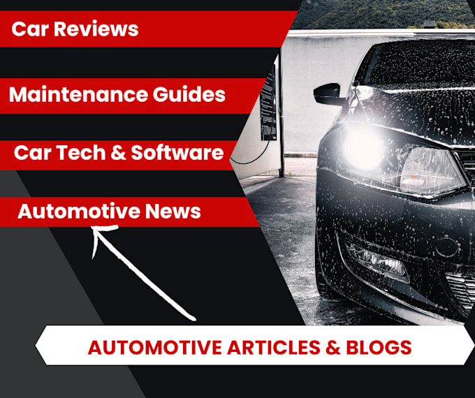 Gig Preview - Write articles and blogs for automotive websites