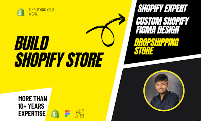 Gig Preview - Develop shopify dropshipping store or shopify website design