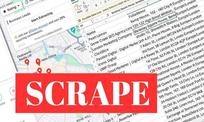 Gig Preview - Scrape business data b2b leads scraping email list google map scraper