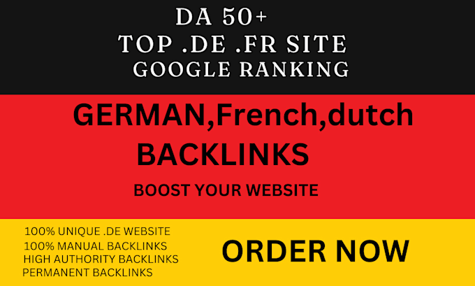 Gig Preview - Do dutch german french SEO link building backlinks