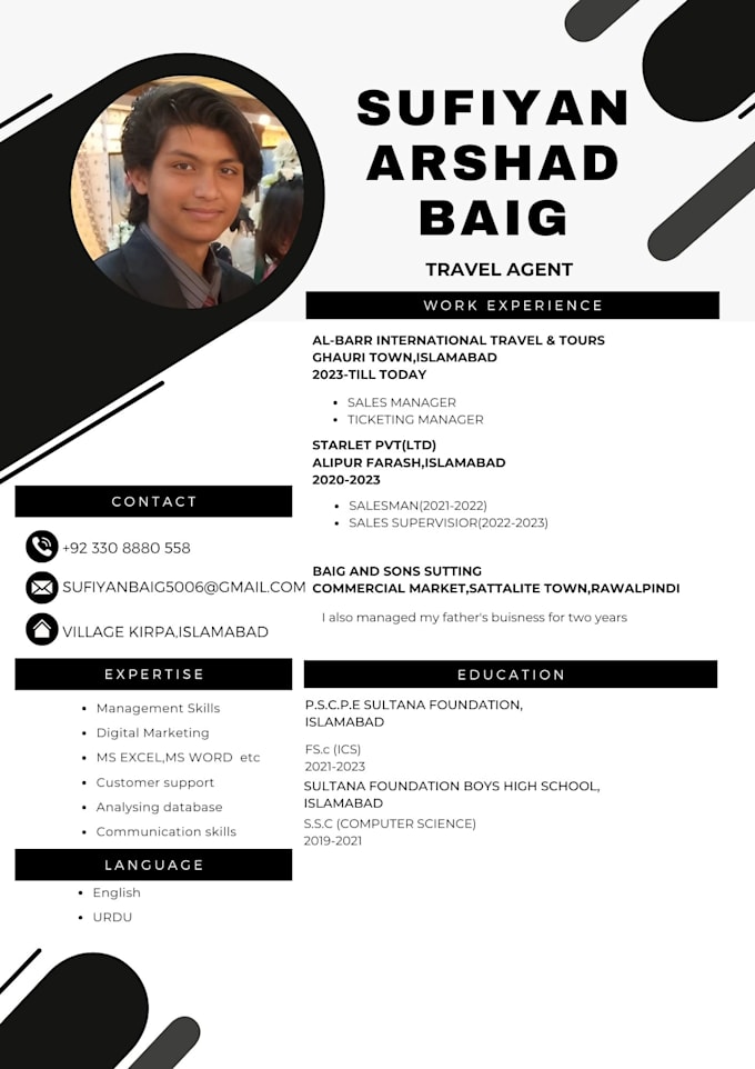 Gig Preview - Design professional resume in custom graphic designs