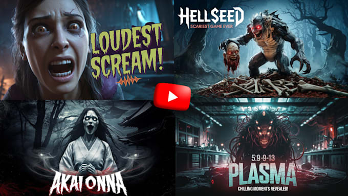 Gig Preview - Design best youtube horror gaming thumbnails that attract viewers