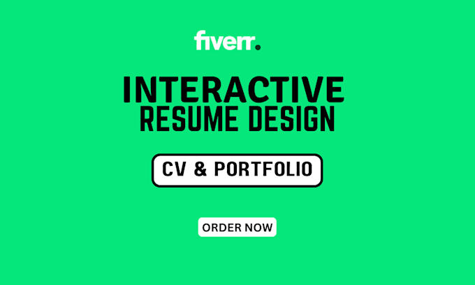 Gig Preview - Design interactive, guru and affordable resume for you