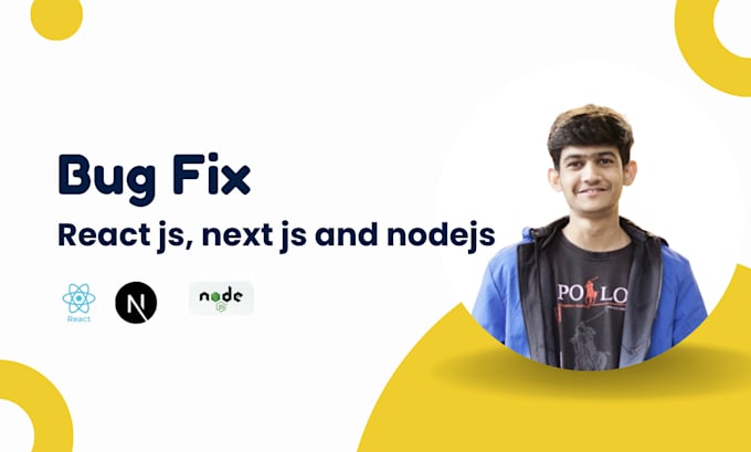 Gig Preview - Fix and remove bugs from react js, next js, node js