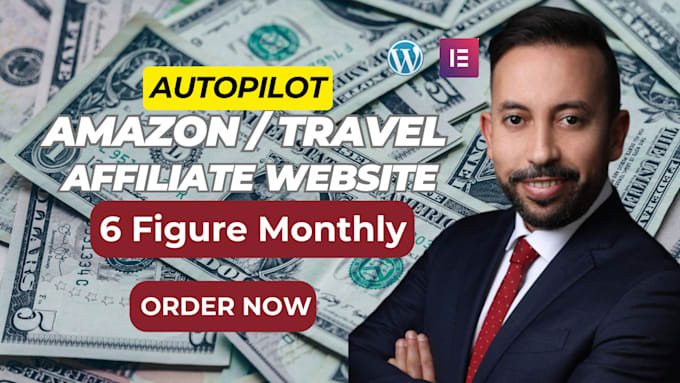 Gig Preview - Design autopilot travel affiliate website with amazon affiliate products