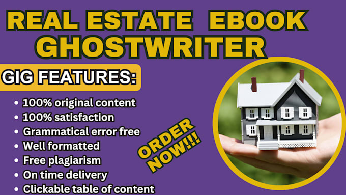 Gig Preview - Be your real estate ebook  online course content estate investment  ebook writer