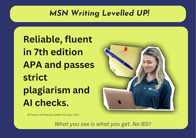 Gig Preview - Consult, tutor and help with msn nursing programs writing and reaserch