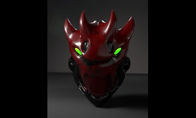 Gig Preview - Create 3d model, 3d mask, 3d helmet, 3d face mask for 3d printing,  game props