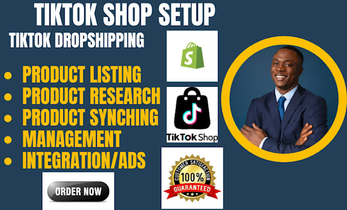 Gig Preview - Setup,fix, manage tiktok shop, tiktok shop ads, tiktok marketing on tiktok shop