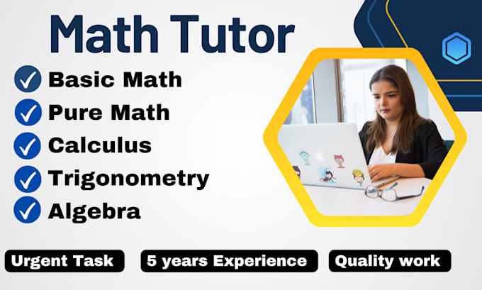 Gig Preview - Be your  math tutor, calculus, algebra statistics mathematics assignment