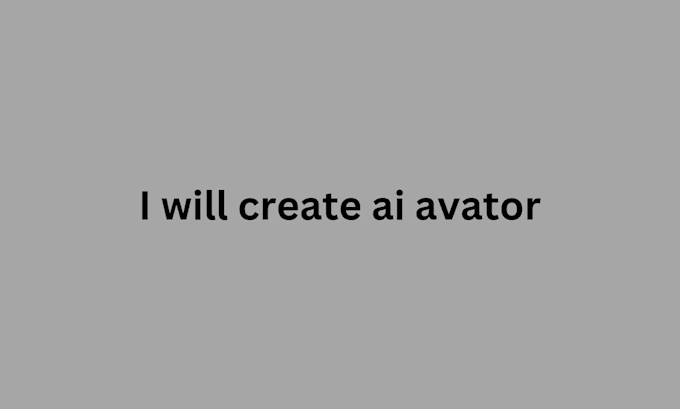 Gig Preview - Create ai avatar design for you