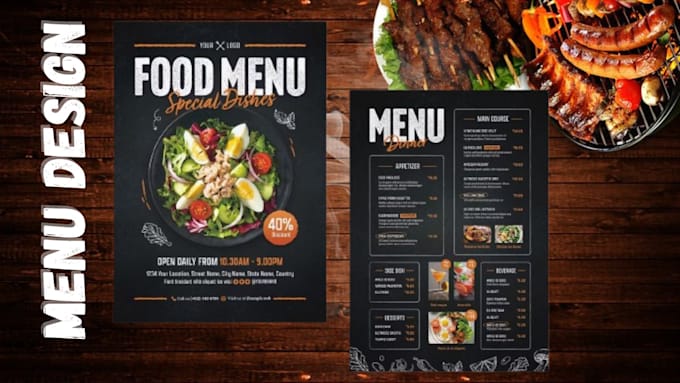 Gig Preview - Design professional restaurant menu, food flyer, bar menu and poster